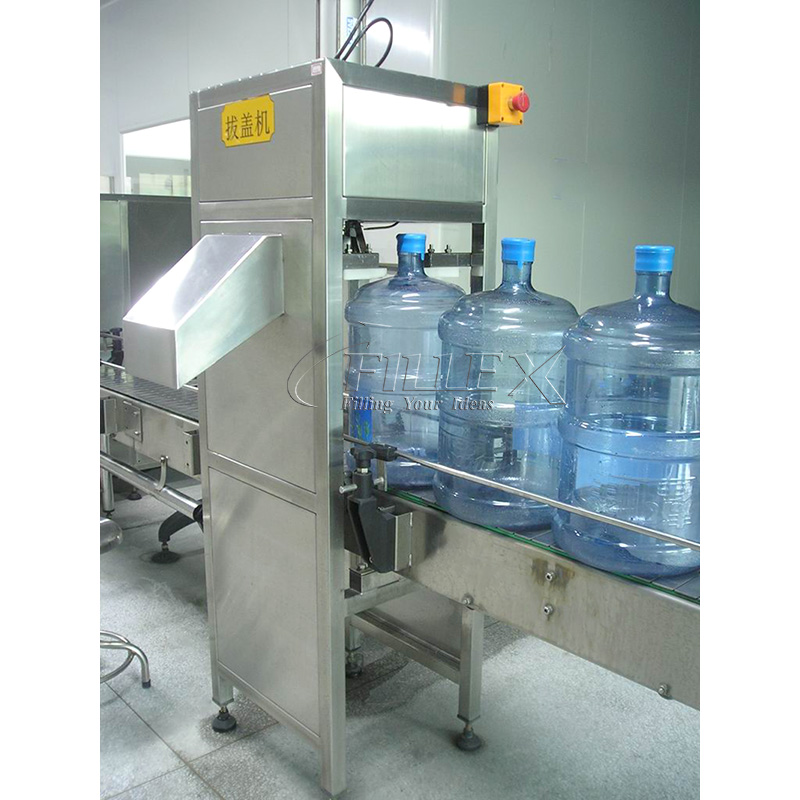 Automatic Gallon Bottle Decapping Machine For Gallon Barrel Water Production Line