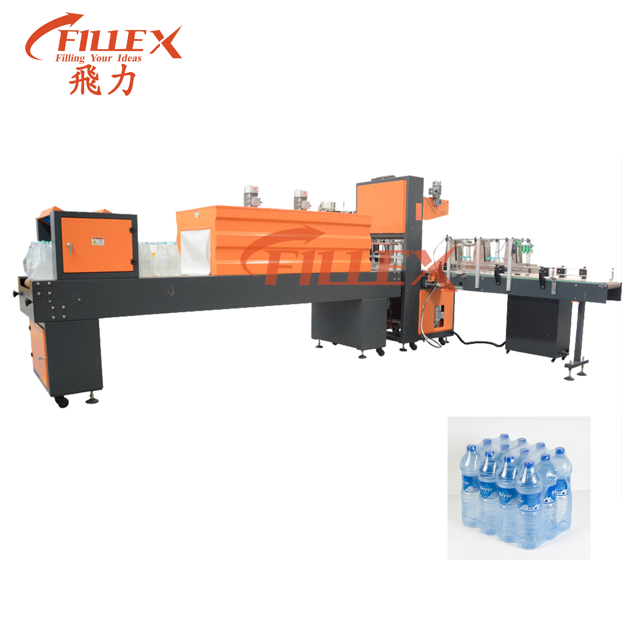 L Tpye Automatic PE Film Shrinker Wrapper with Heat Tunnel for Bottles 