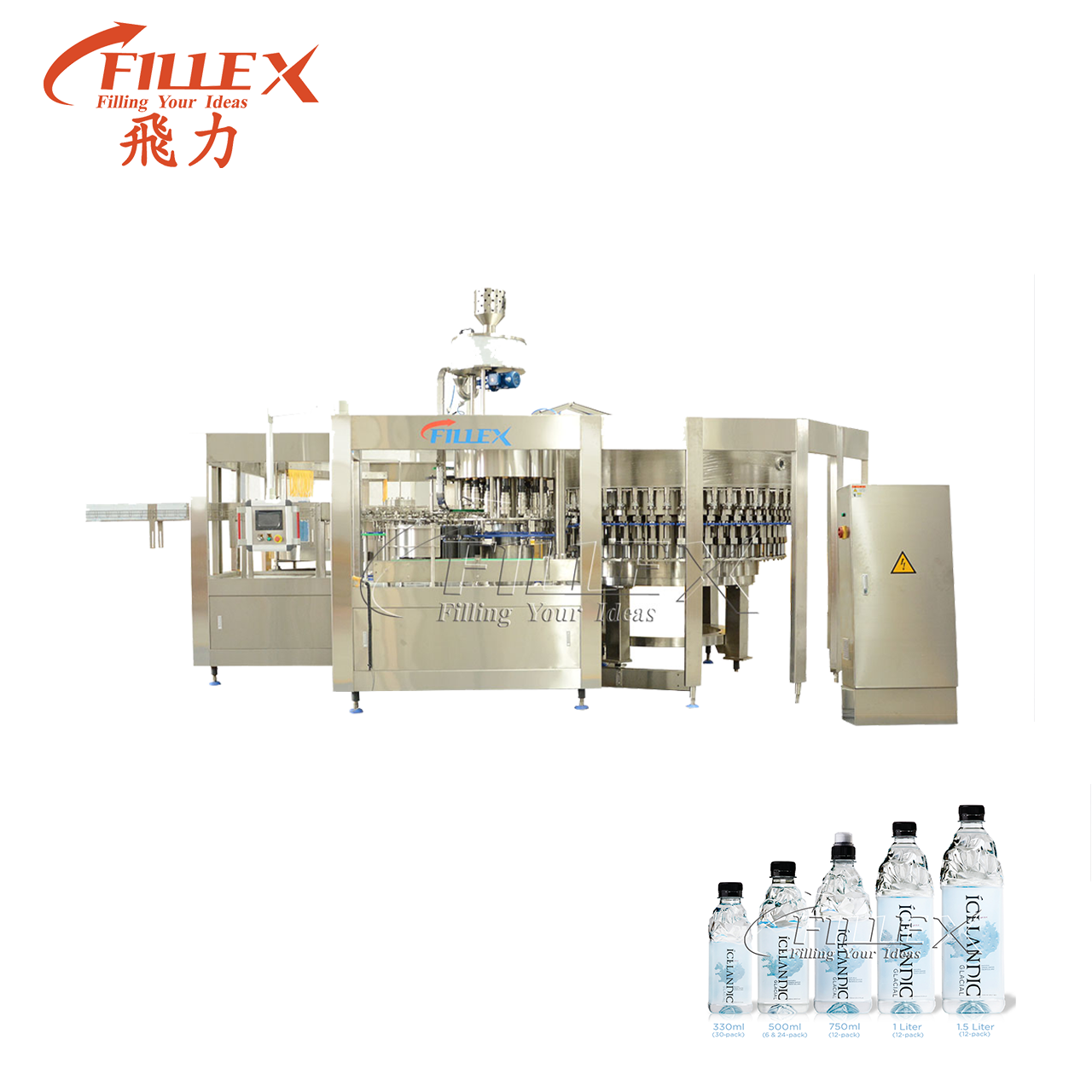 18000BPH Plastic Drink Bottle Pure Water Washing Filling Capping Equipment